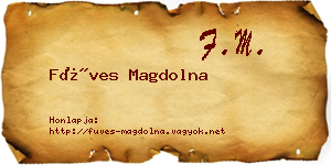 Füves Magdolna névjegykártya
