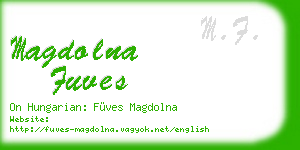 magdolna fuves business card