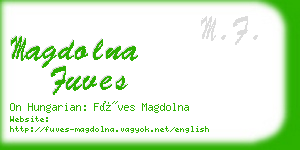 magdolna fuves business card